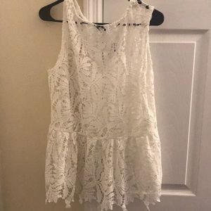 White Lace Vibes Top